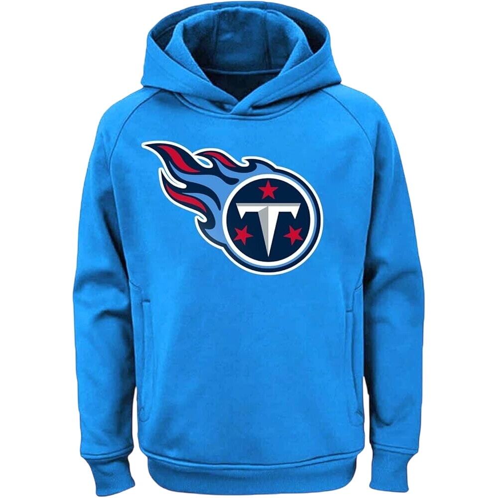 NFL Outerstuff Boys Tennessee Titans Logo Performance Hoodie Blue Size XL 18/20